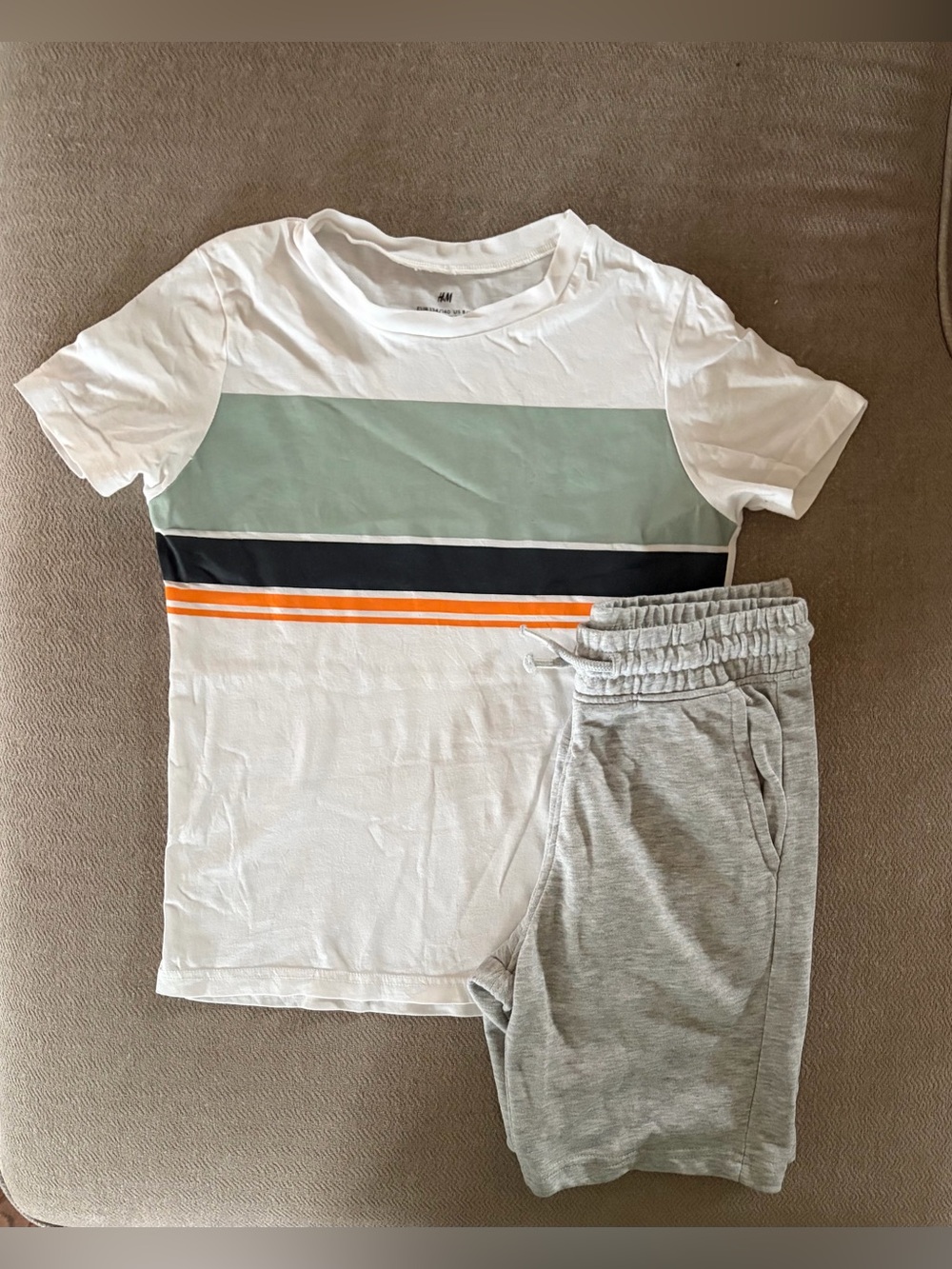 H&M BOYS BASIC T-SHIRT & SHORTS SET